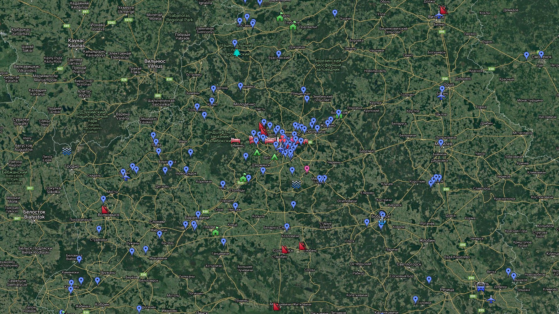 Карта заброшенных объектов Республики Беларусь