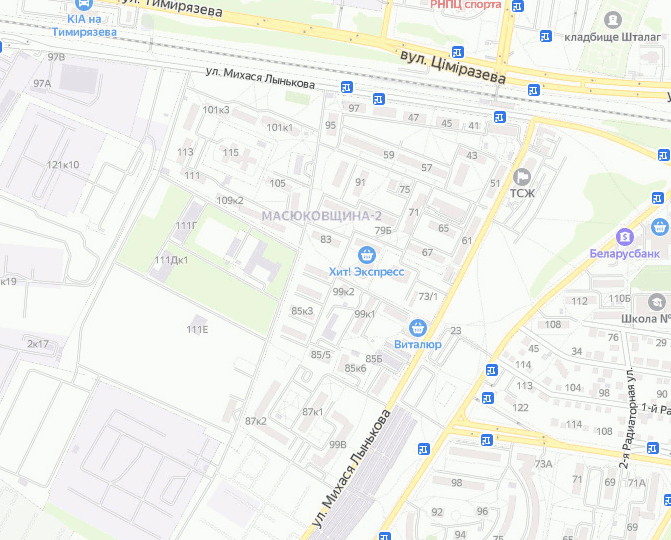 Немецкая карта Waldlager Stalag 352 совмещенная с современной картой Яндекс. Анимация.